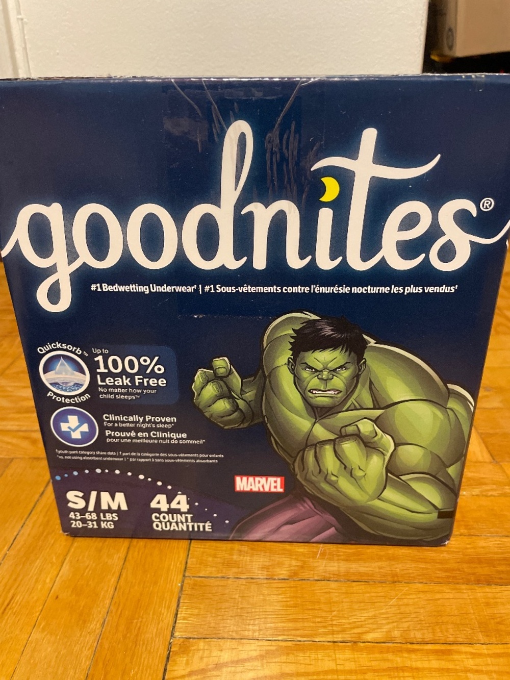 box of night time diapers